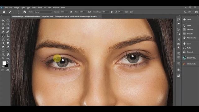 Face Smooth In Photoshop - Action Frequency Separation with Dodge and Burn смотреть онлайн