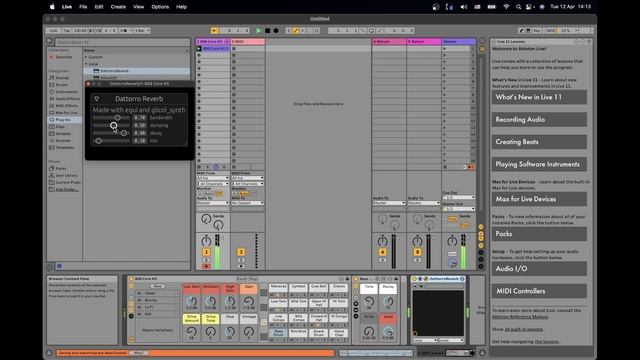 Dattorro reverb VST plugin written in Rust with egui and glicol_synth смотреть онлайн