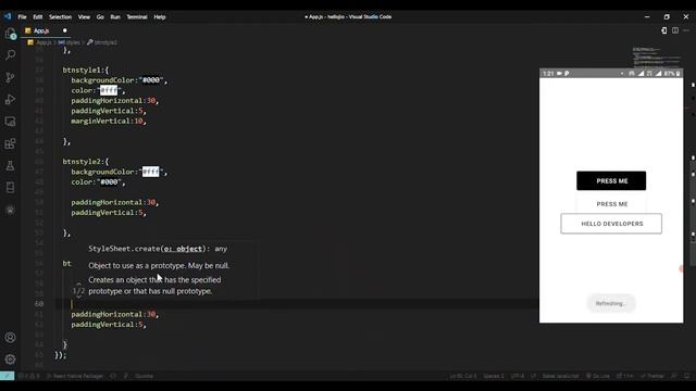 Custom Button in React Native смотреть онлайн