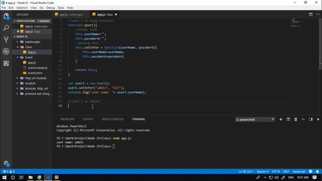 Các cách tạo và sử dụng class trong Node JS смотреть онлайн
