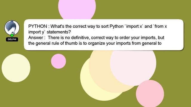 PYTHON : What's the correct way to sort Python `import x` and `from x import y` statements? смотреть онлайн