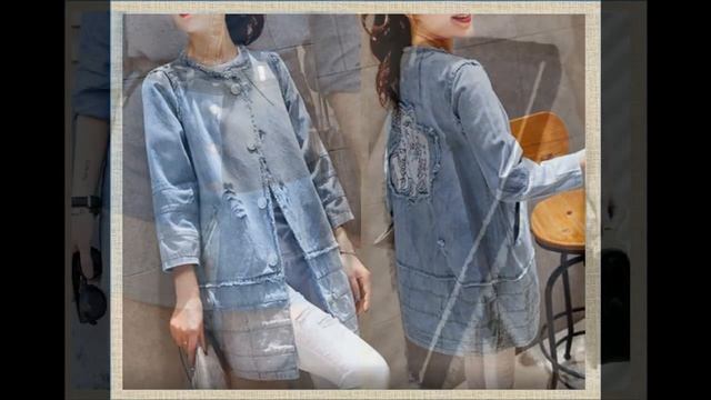 Курточки и юбочки для вашей осени - снова о переделке старых джинсов смотреть онлайн