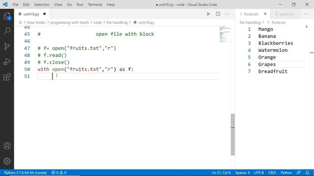 Open File Correctly Using With Block ?? |#179 Python Training in Hindi Python Tutorial for Beginne смотреть онлайн