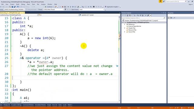 Troubleshooting: Debug Assertion Failed : _CrtIsValidHeapPointer(block) in C++ смотреть онлайн