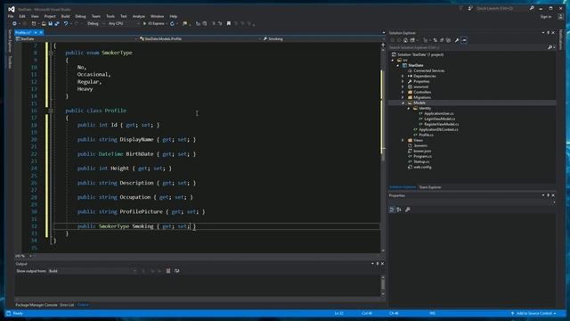 Creating a .NET Core 1.1 MVC Web Application from scratch - Part 9 - Dating Profile Model Class смотреть онлайн