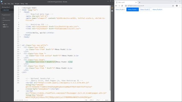 Bootstrap: 12. Navigations Elemente und dynamische Tabs смотреть онлайн