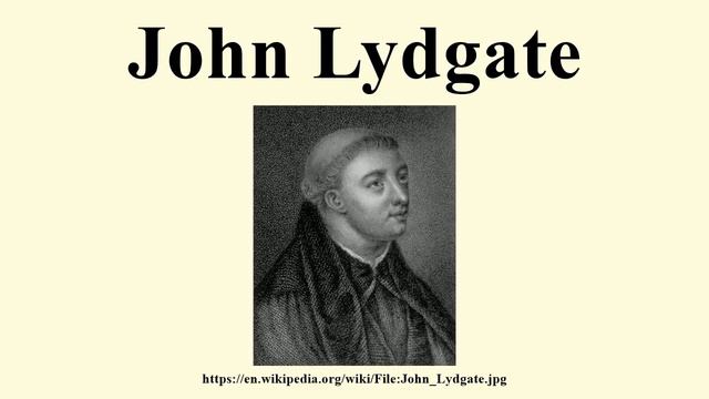 John Lydgate смотреть онлайн