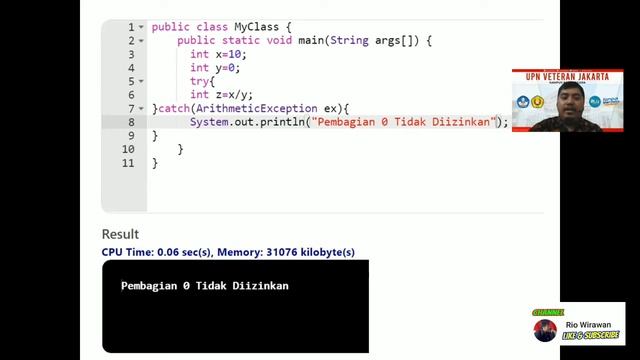 Exception Handling pada java смотреть онлайн