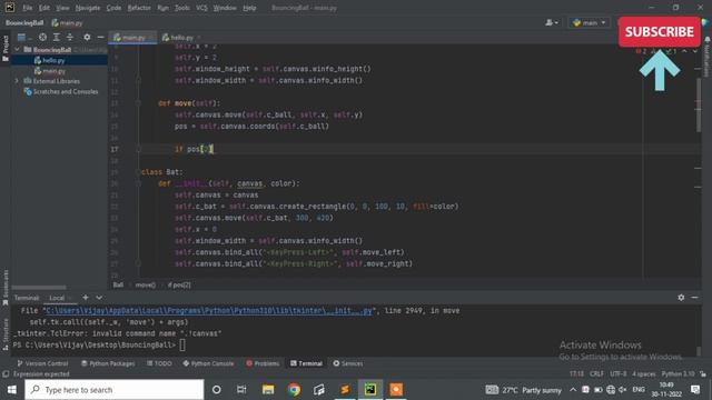 Create a Ball using TKinter Python | Bouncing Ball Game | @CodeToEverything смотреть онлайн