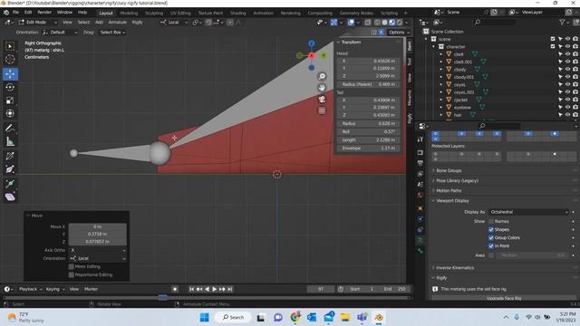 Blender 3.4, Rigify Rigging - human meta rig part 1 смотреть онлайн