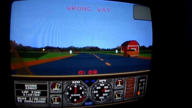 Atari's classic Hard Drivin' Arcade Machine - Awesome Driving Simulator from 1988! смотреть онлайн