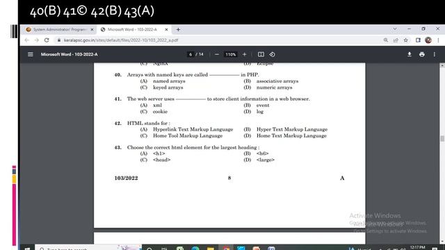 PSCPROVISIONALANSWER KEY PUBLISHED/PROGRAMMER/SYSTEM ADMINISTRATOR/QUESTION PAPER DISCUSSION&CUT OF смотреть онлайн