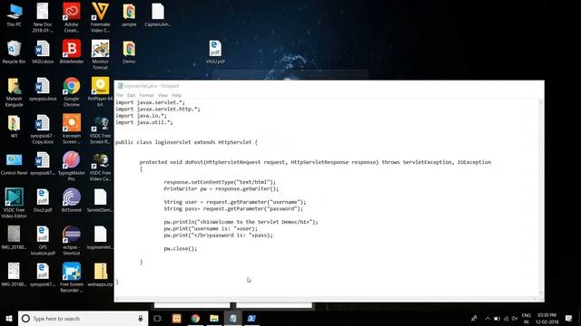 Handling HTML form data with Java Servlet using tomcat on windows смотреть онлайн