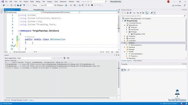 Configuration MongoRepo Package in Asp.Net Core MVC 5 with MongoDB for Repository Pattern смотреть онлайн