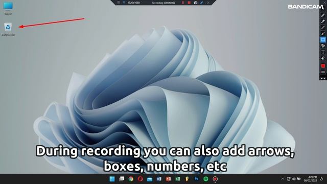 How to record your computer screen using Bandicam, Screen Recording Mode смотреть онлайн