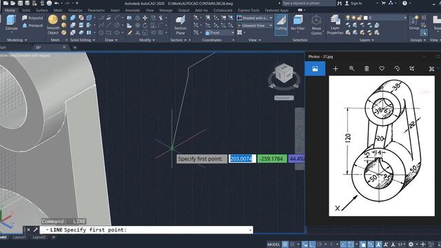 AutoCAD 3D Modeling - Exercise #38 - Basic to Advance in Hindi смотреть онлайн