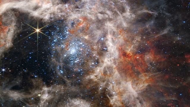 Pan of the Tarantula Nebula (NIRCam Image) смотреть онлайн