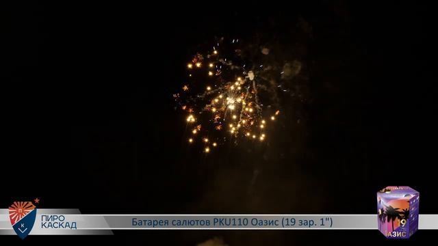 Батарея салютов ОАЗИС (19х1) PKU110 смотреть онлайн
