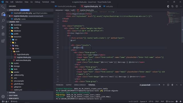 Laravel 8 custom authentication | part one смотреть онлайн