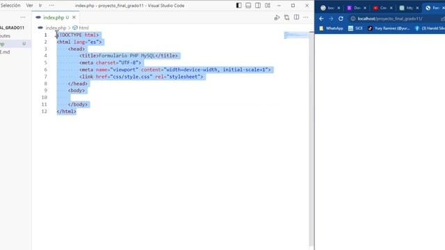 Configuración de un proyecto HTML con PHP y Bootstrap смотреть онлайн