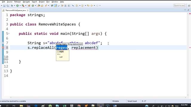 Java Real Time Problem 1 : How to remove whitespaces from String in java? смотреть онлайн