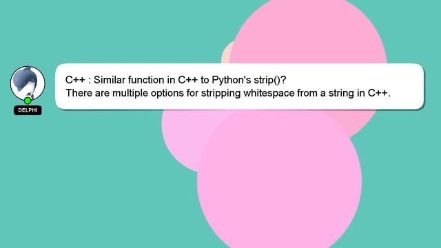 C++ : Similar function in C++ to Python's strip()? смотреть онлайн