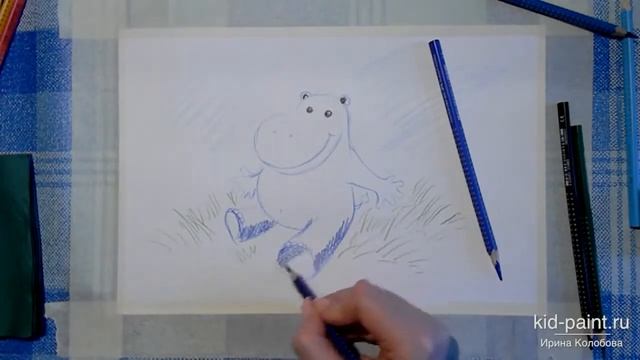 Как нарисовать бегемотика (УРОКИ РИСОВАНИЯ) смотреть онлайн