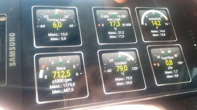 Обзор показаний двигателя с помощью ELM на ниссан ноут (правый руль) смотреть онлайн