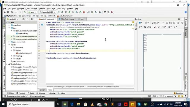 Recycler View in android studio Java in Urdu Hindi Part 1 смотреть онлайн