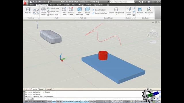 AutoCAD 2010 Tutorials Part 24 Free Form Design смотреть онлайн