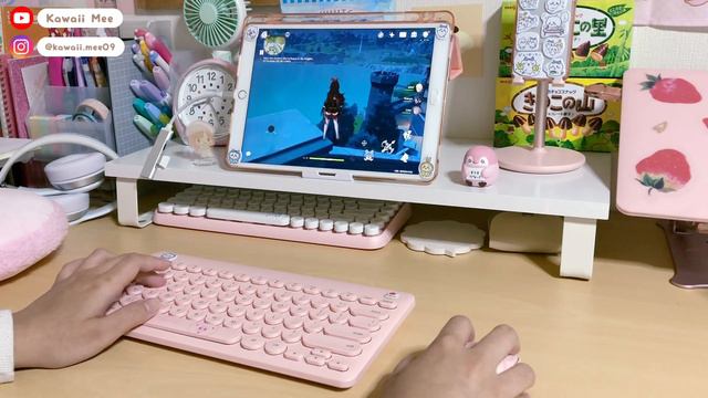 🍄 playing genshin impact using different types of keyboard (wired,wireless&bluetooth) | kawaii mee смотреть онлайн