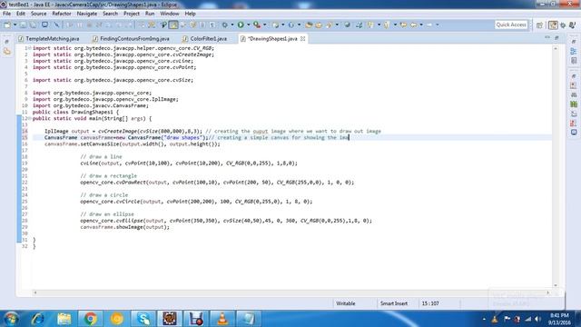 JavaCV tutorial Demo 6: how to draw various shapes using javacv #opencv #javacv смотреть онлайн