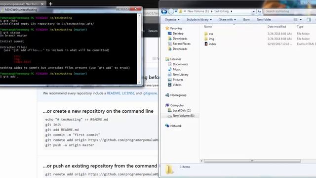 cara mudah upload file ke github смотреть онлайн