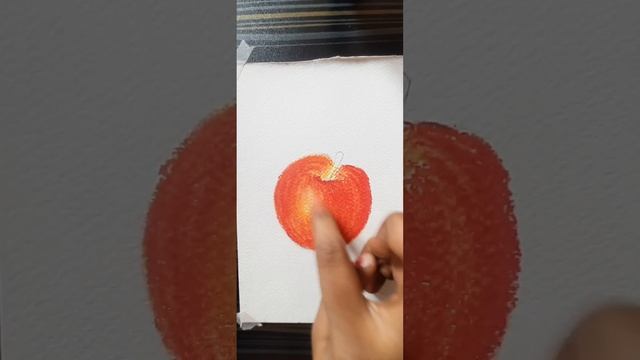 Apple ? drawing with oil pastel colors ✨️ || Easy drawing || How to draw with oil pastel colors смотреть онлайн