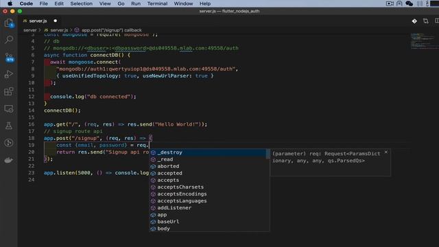 Full Stack Flutter & Node.js Authentication Part 2 - NodeJS Register User API смотреть онлайн