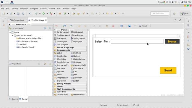 87 JAVA Swing GUI FTP server client смотреть онлайн