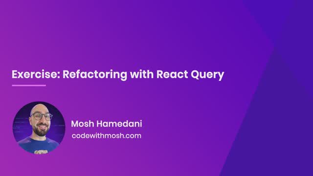 49. Exercise- Refactoring with React Query смотреть онлайн