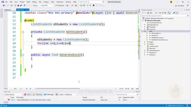 Blazor : Generate Excel Report Using NPOI [Complete Example] смотреть онлайн