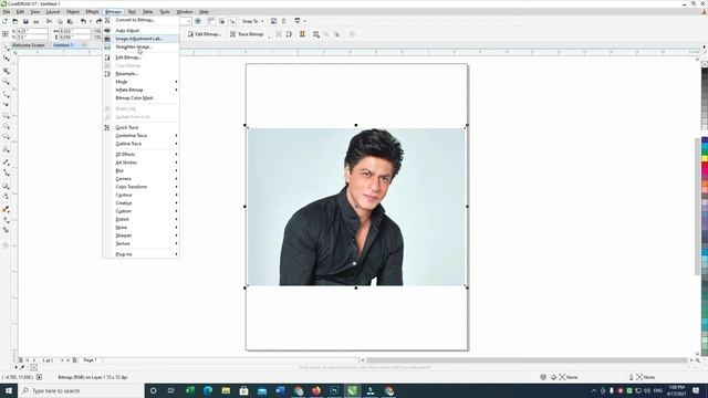 corel draw me photo ka background kaise change kare , how to remove background in coreldraw in hind смотреть онлайн