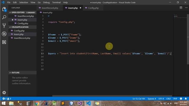 Curd App Insert Record Using Php Part 2 смотреть онлайн