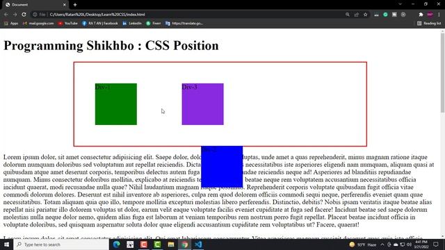 CSS Position Property in CSS || CSS3 Bangla tutorial 039 смотреть онлайн