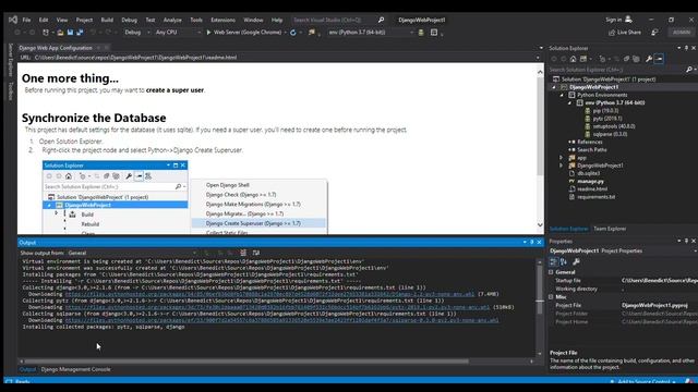 How to Resolve Error Creating New SuperAdmin User on Visual Studio 2019 Django Web Project смотреть онлайн