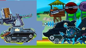 Танк ЗЕНИТКА против всех Боссов в Эпическом Путешествии // Hills of Steel