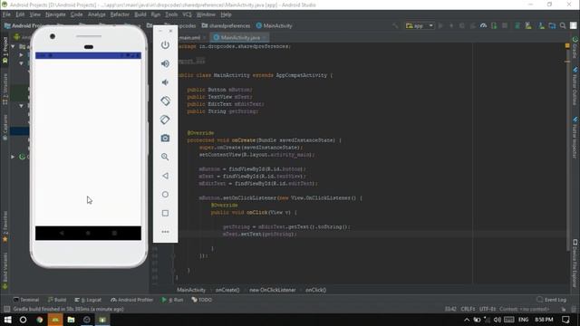 Save text in TextView using Shared Preferences . Android studio смотреть онлайн