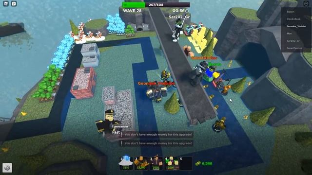90 Golden Minigunners and Support Mega Fallen Mode Roblox Tower Defense Simulator смотреть онлайн