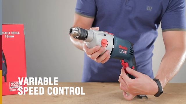 Perceuse à Percussion avec Mandrin à Clé de 13 mm - 1050 W - 220 V-2220 смотреть онлайн