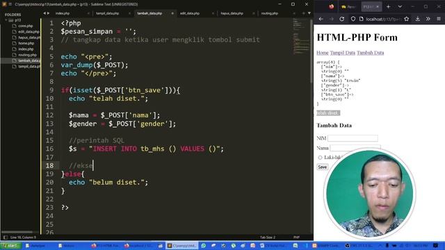 P13 HTML-PHP Form | Membuat Aplikasi CRUD Sederhana dengan PHP MySQL | Kuliah Pemrograman Web смотреть онлайн