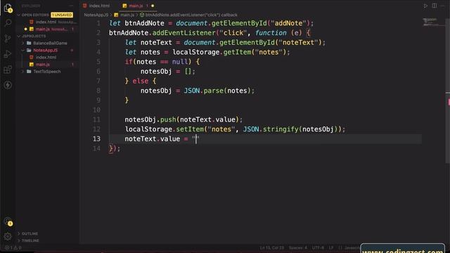 How to Make a Notes App in JavasScript | Day 2 | 30 JavaScript Projects in 30 Day смотреть онлайн