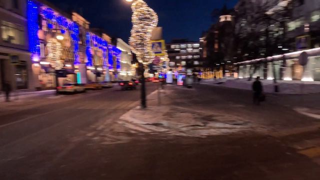 Прогулка по Москве 4К | Christmas And New Year In Moscow 2024 | Walk In Moscow 4K | WALKING TOUR