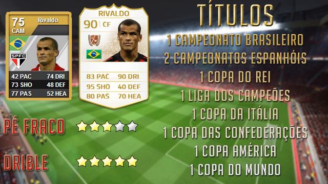 LENDAS DO FUTEBOL - RIVALDO - FIFA 14 смотреть онлайн